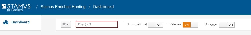 Close-up of IP search function