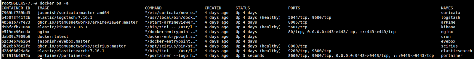 SELKS on DOCKER