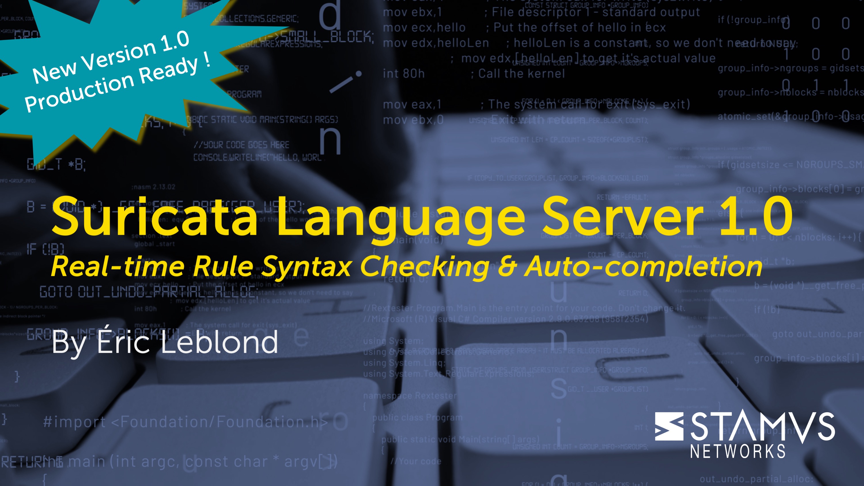 Production Ready Suricata Language Server (SLS) 1.0 is now Available